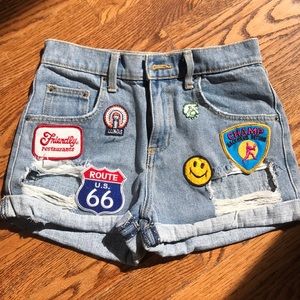 LF Carmar denim shorts vintage patches 24